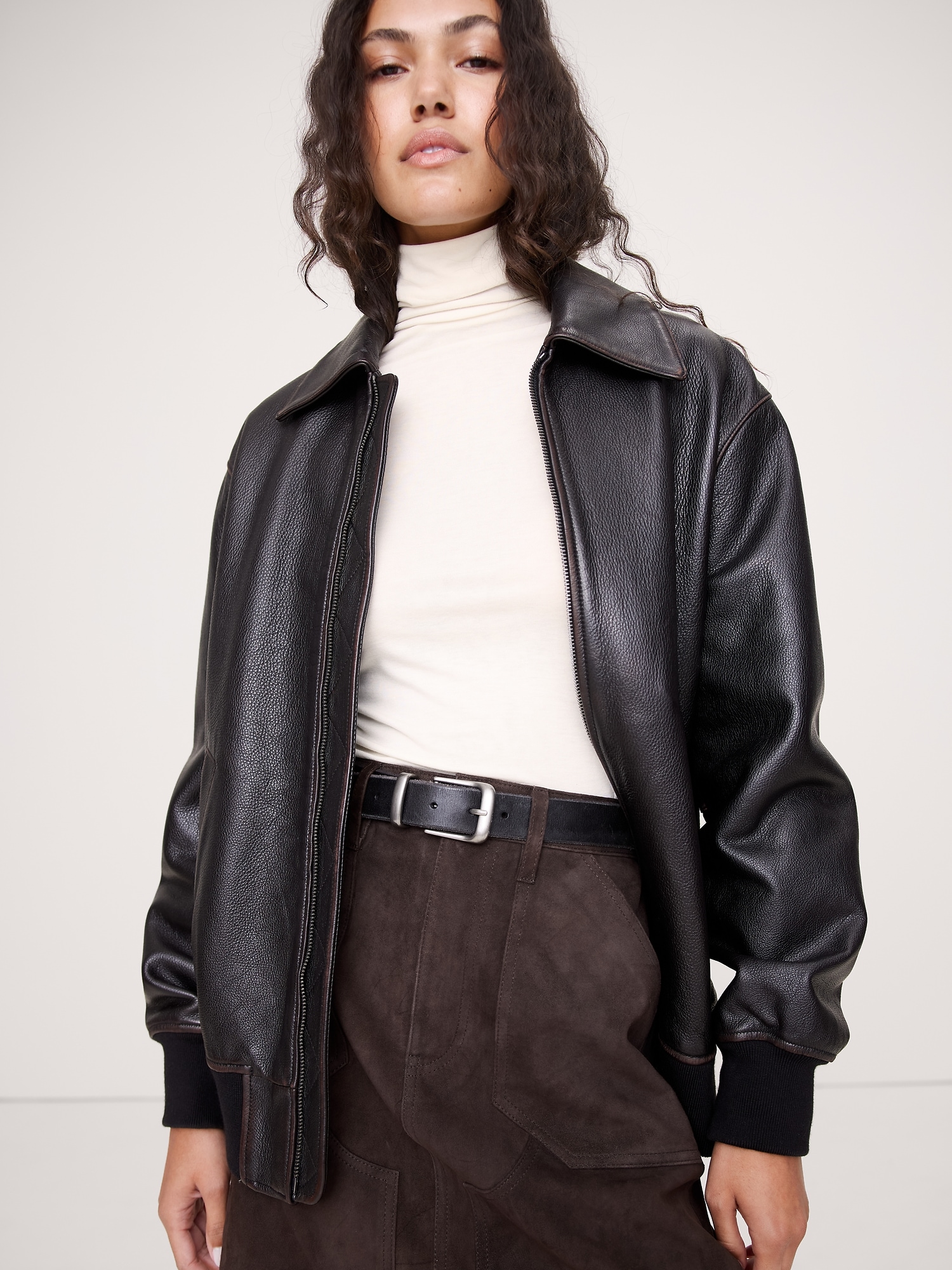 Image number 3 showing, Luxe Wool-Blend Turtleneck T-Shirt