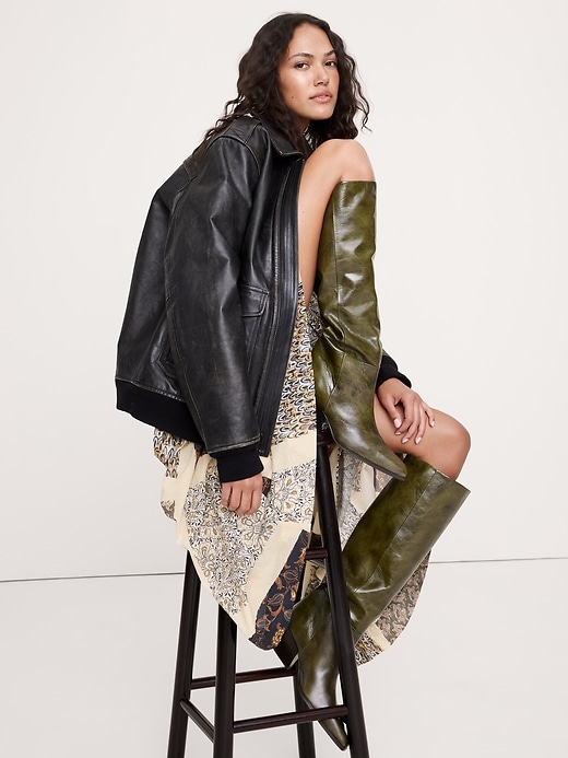 Italian Leather Knee-High Boot