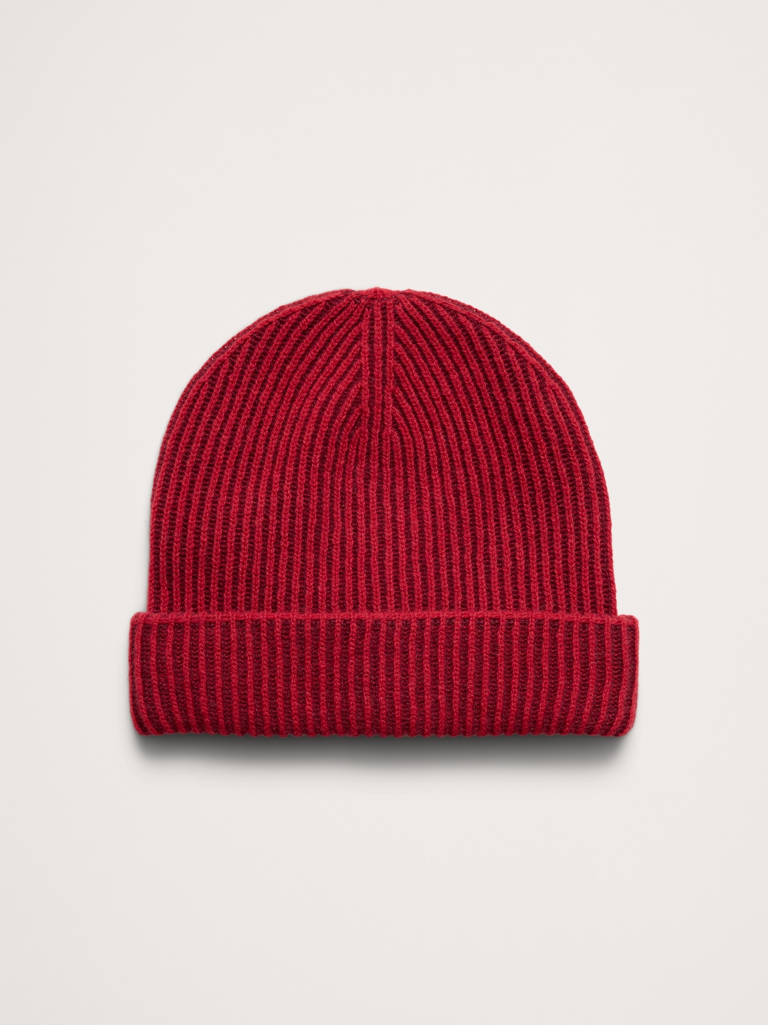 Italian Merino-Blend Beanie - Deep Red