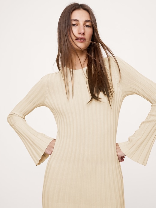 Paneled Knit Maxi Dress