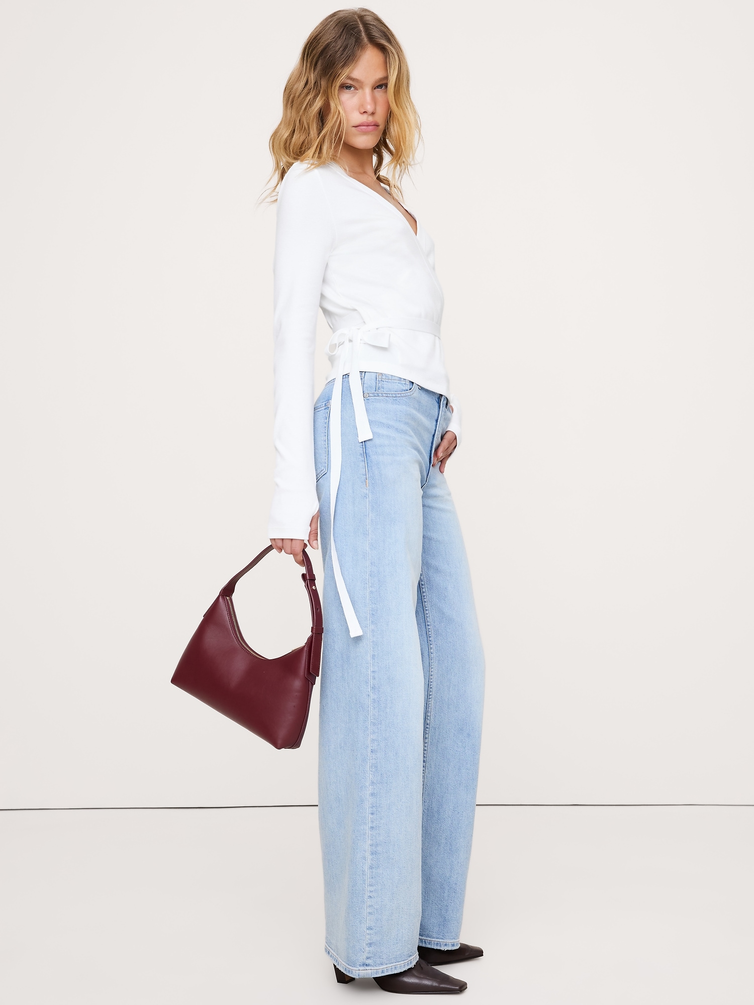 Image number 1 showing, Ribbed Wrap Top