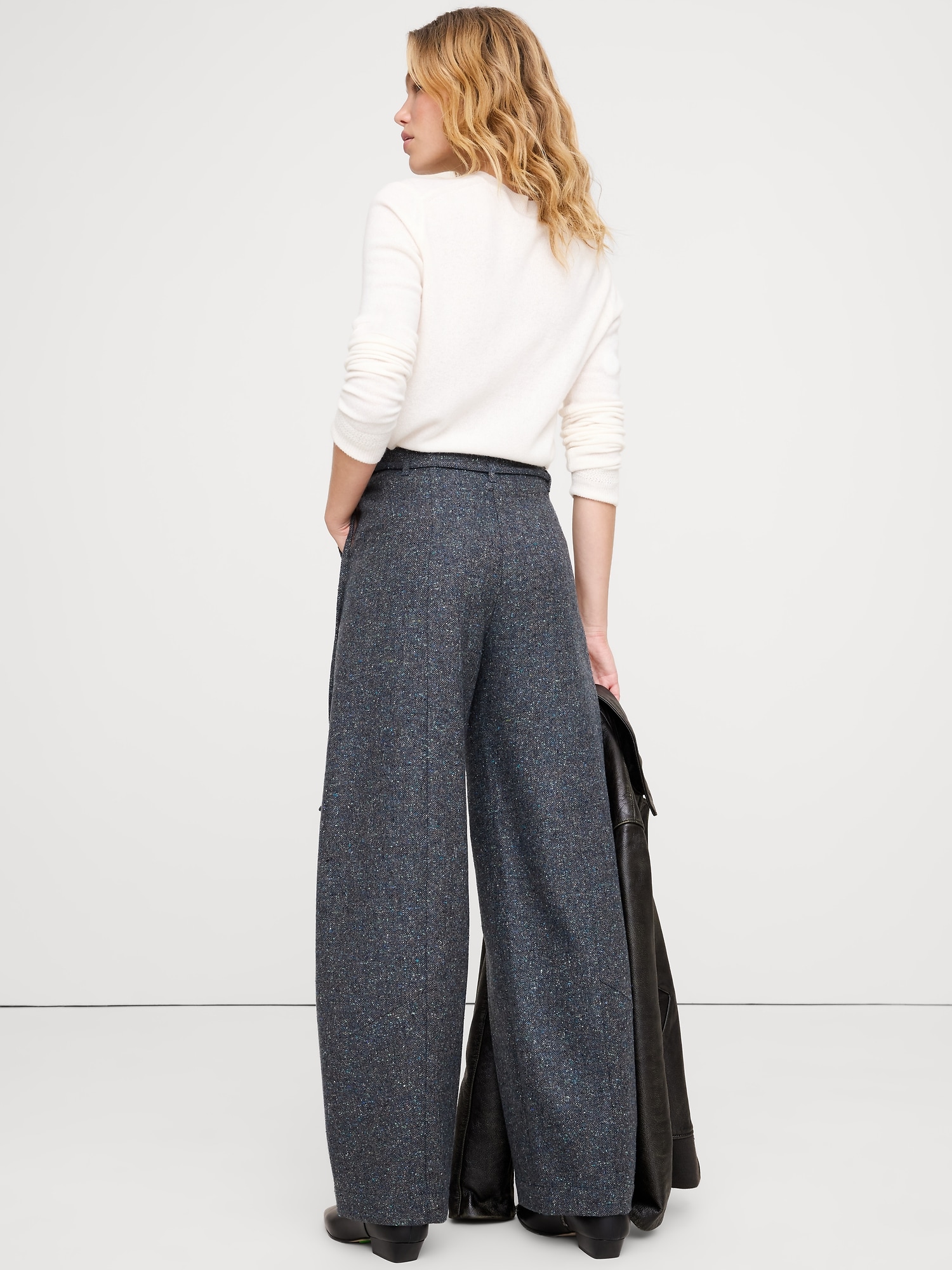 Image number 6 showing, Ultra-High Rise Relaxed Barrel Donegal Pant