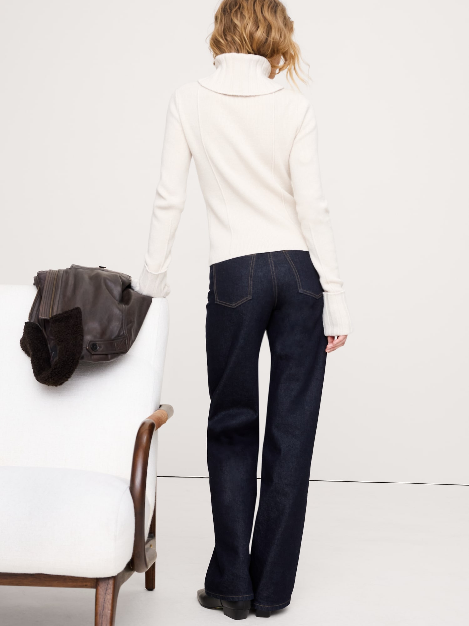 Image number 2 showing, Merino-Cotton Turtleneck Sweater