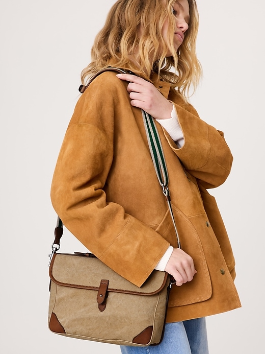 Canvas & Leather Camera Bag | Banana Republic