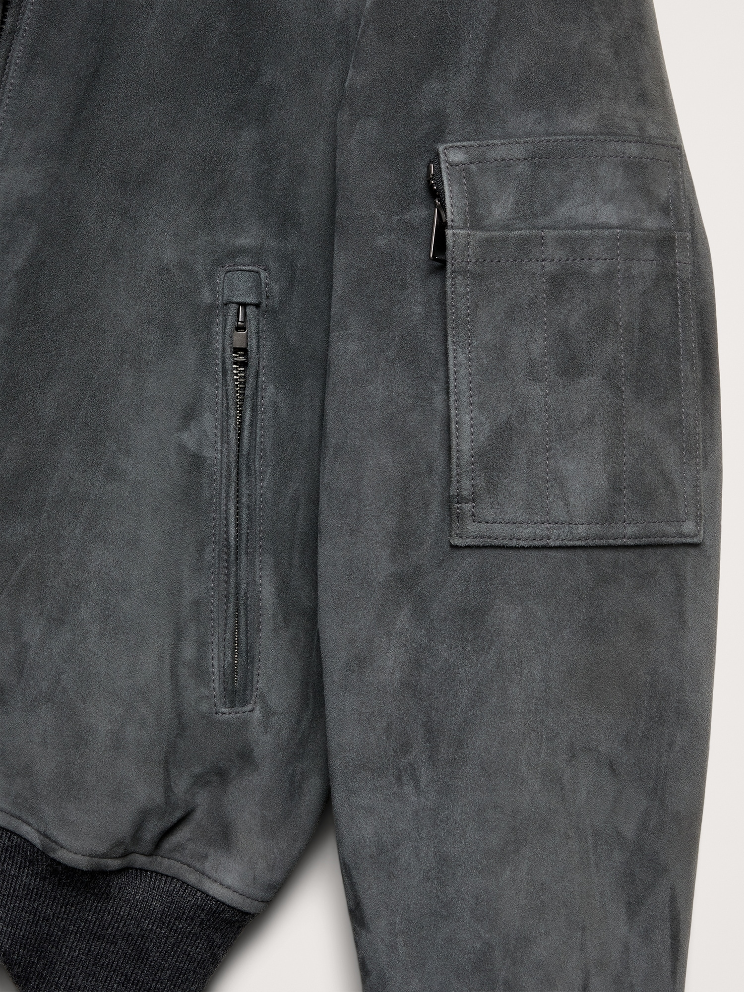 Image number 6 showing, Suede Bomber Jacket with Quilted Lining