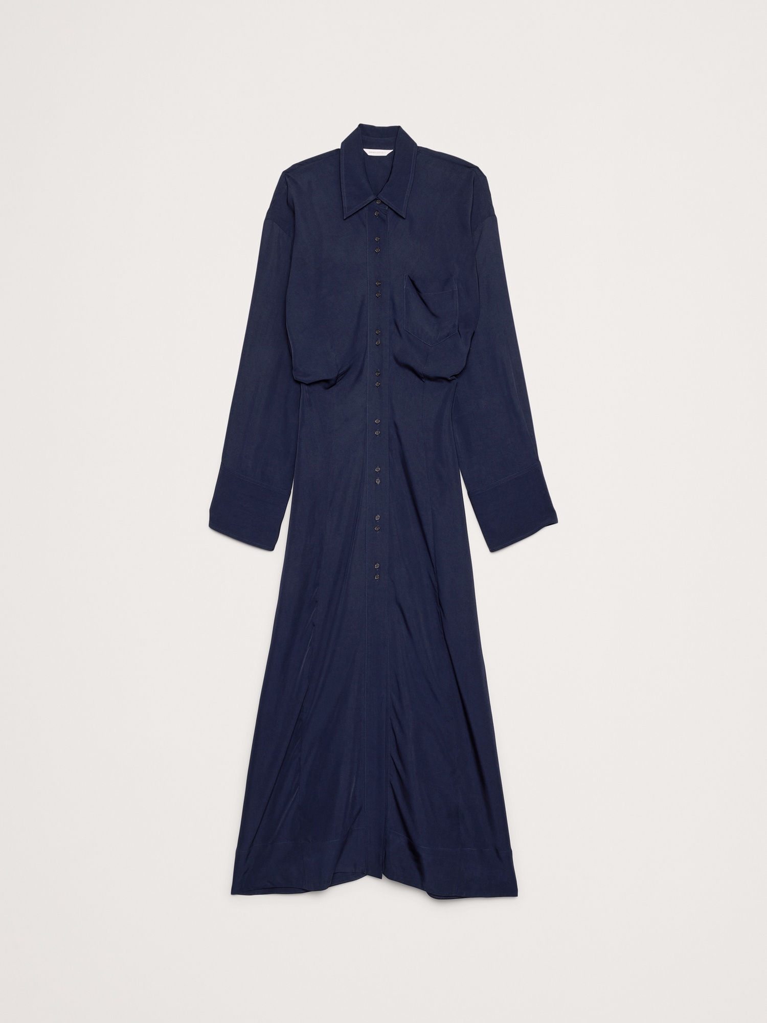 Image number 8 showing, Drapey Twill Shirt Dress