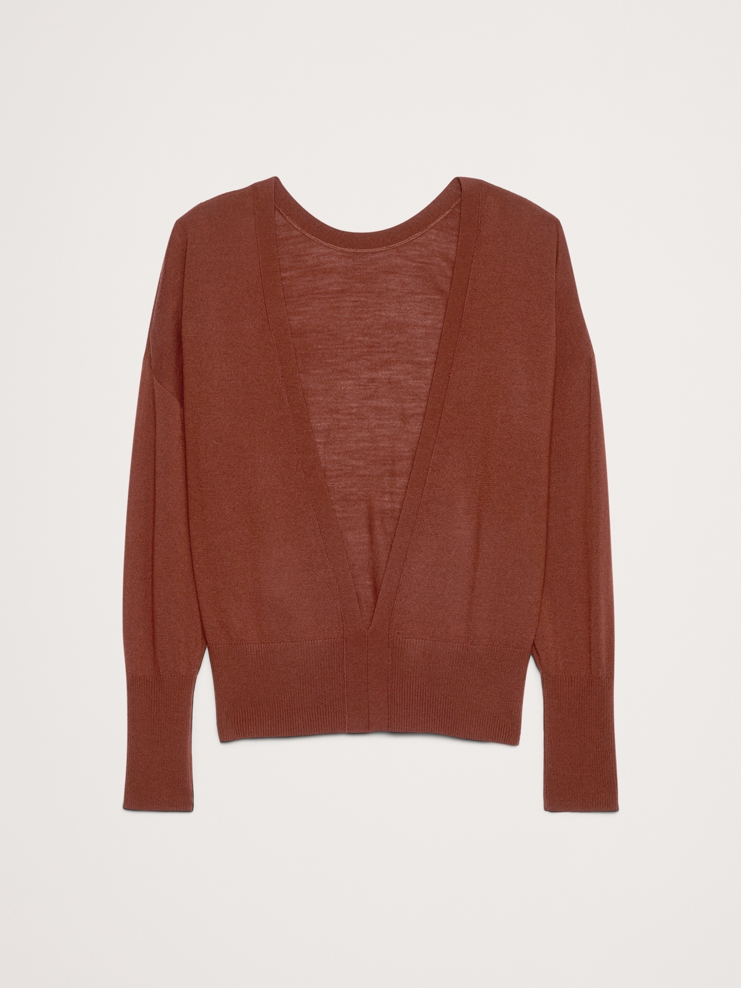 Image number 4 showing, Merino Backless Sweater
