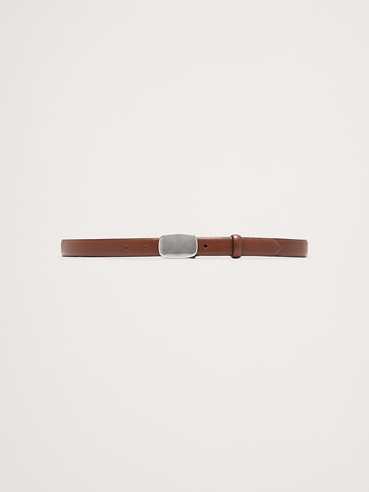 Cinza Nubuck Leather Belt