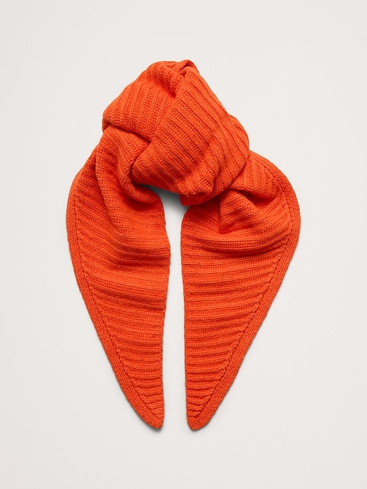 Brushed Wool-Cashmere Triangle Scarf