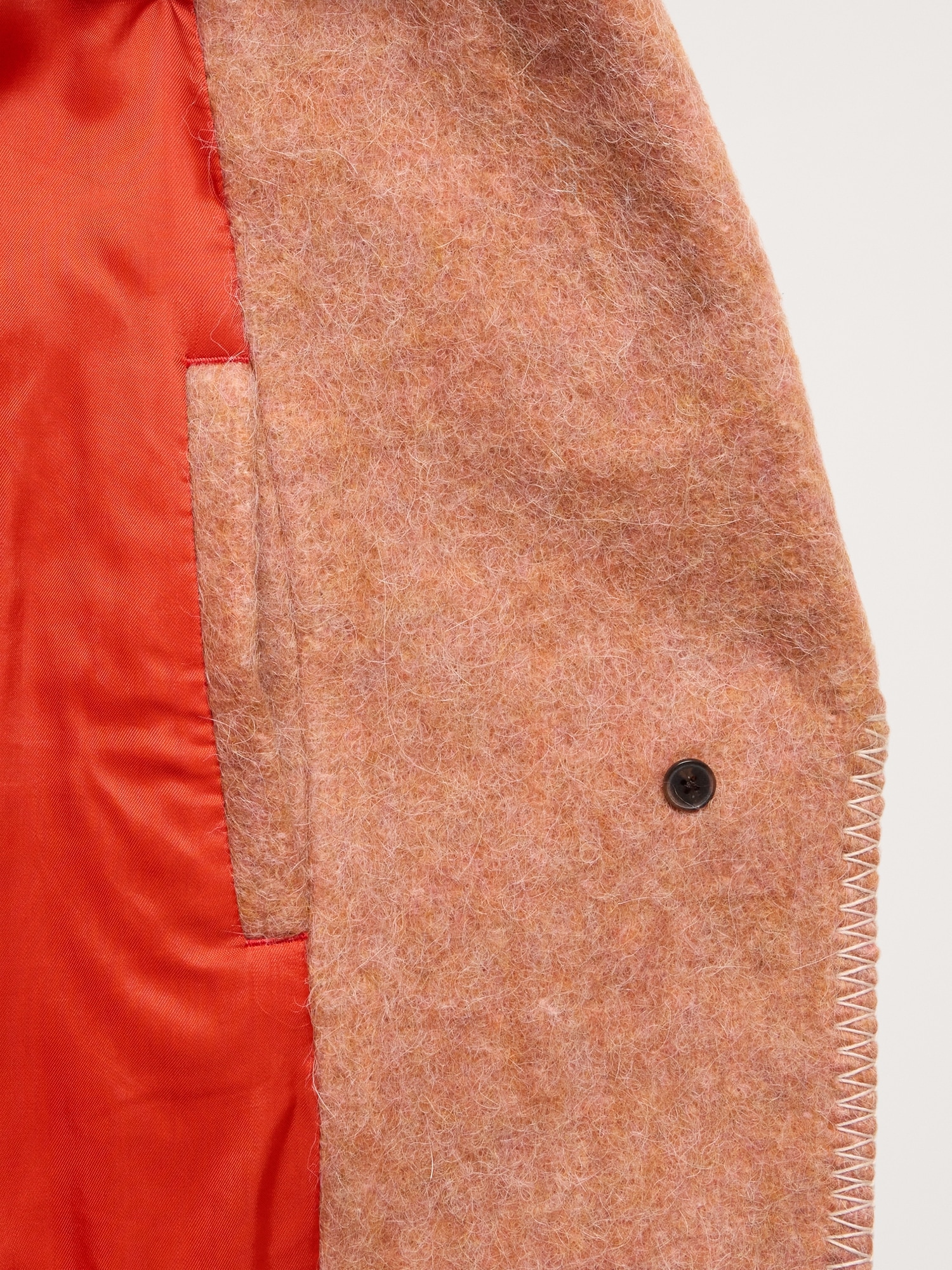 Image number 5 showing, Fuzzy Italian Wool-Blend Top Coat