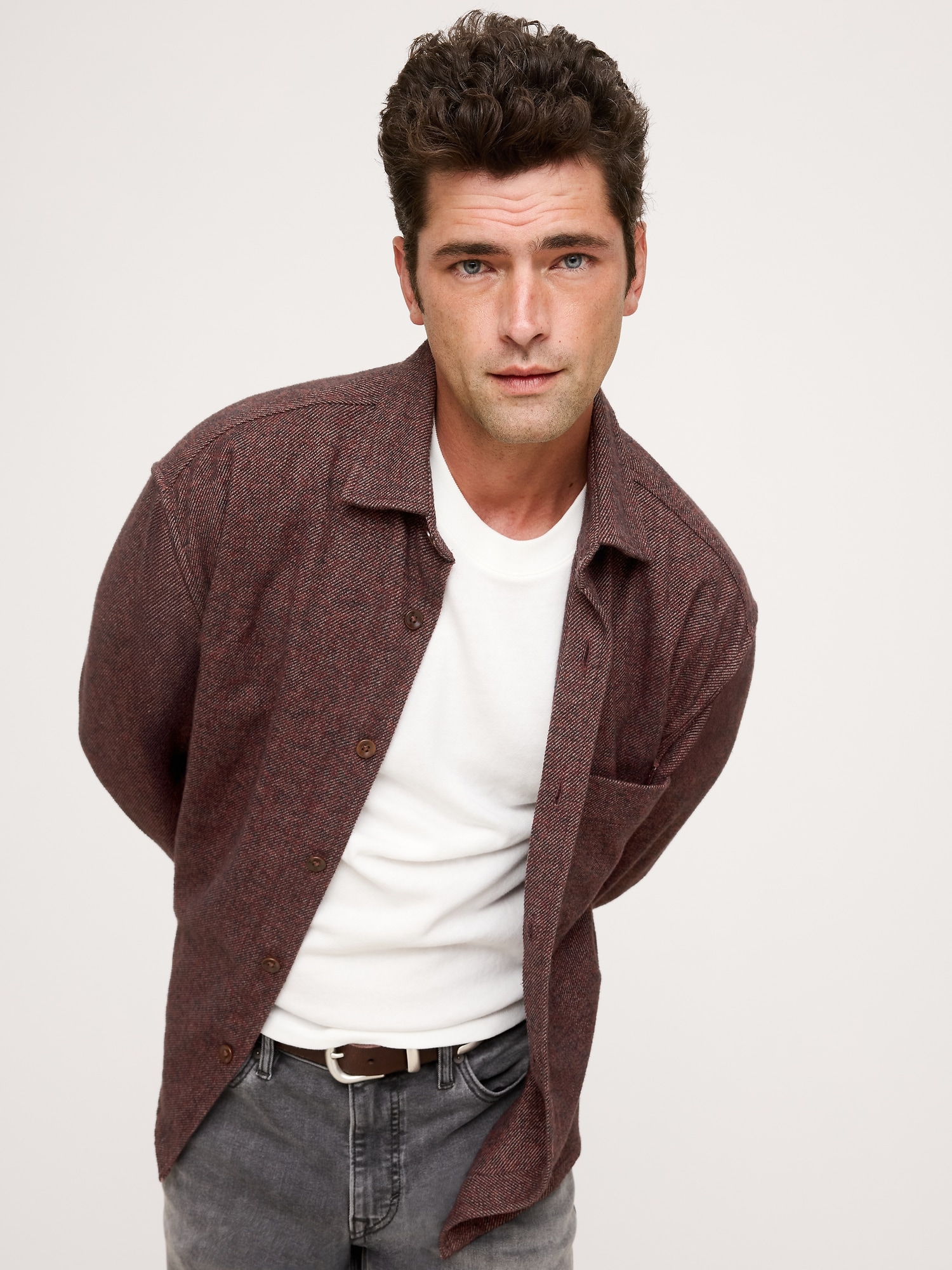 Image number 1 showing, Relaxed-Fit Flannel Overshirt
