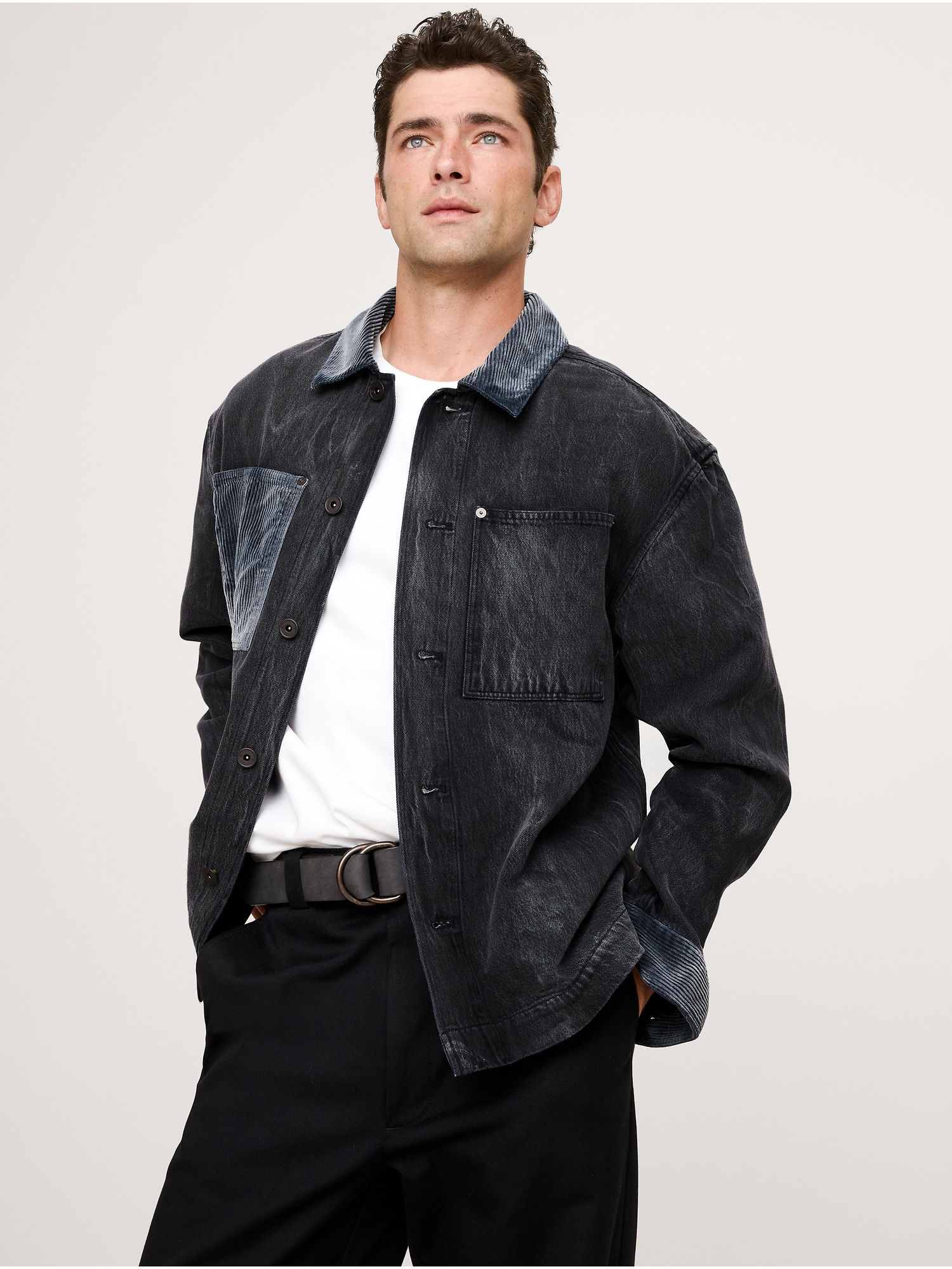 Image number 3 showing, Relaxed-Fit Denim Overshirt