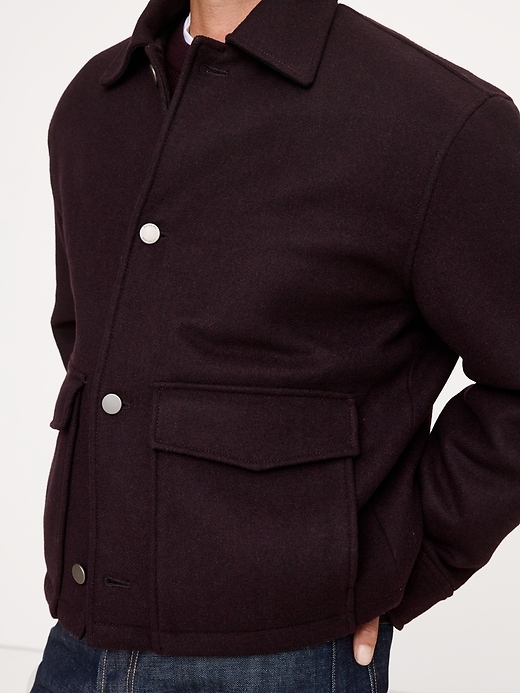 Double-Faced Wool-Blend Utility Jacket