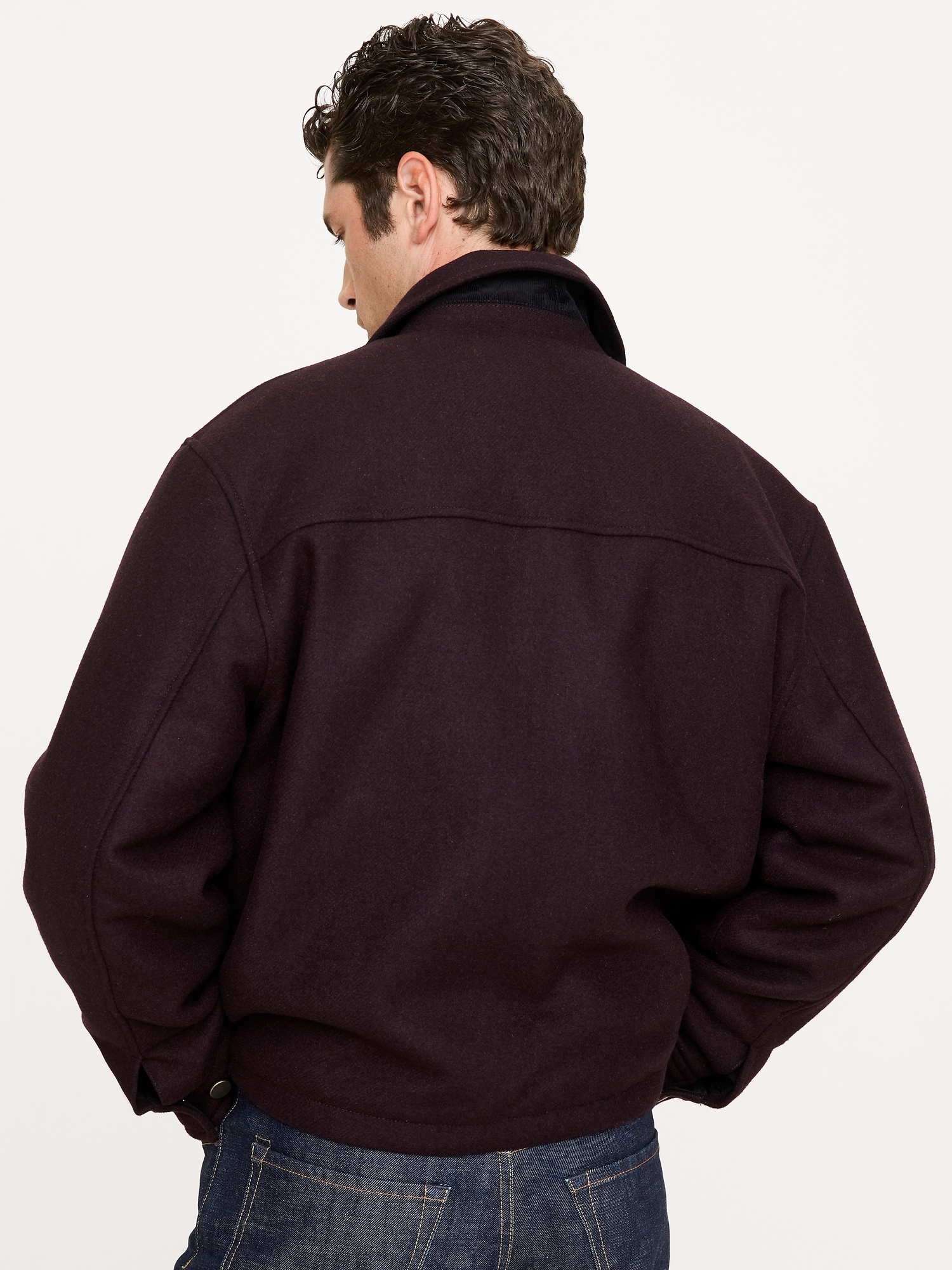 Image number 3 showing, Double-Faced Wool-Blend Utility Jacket
