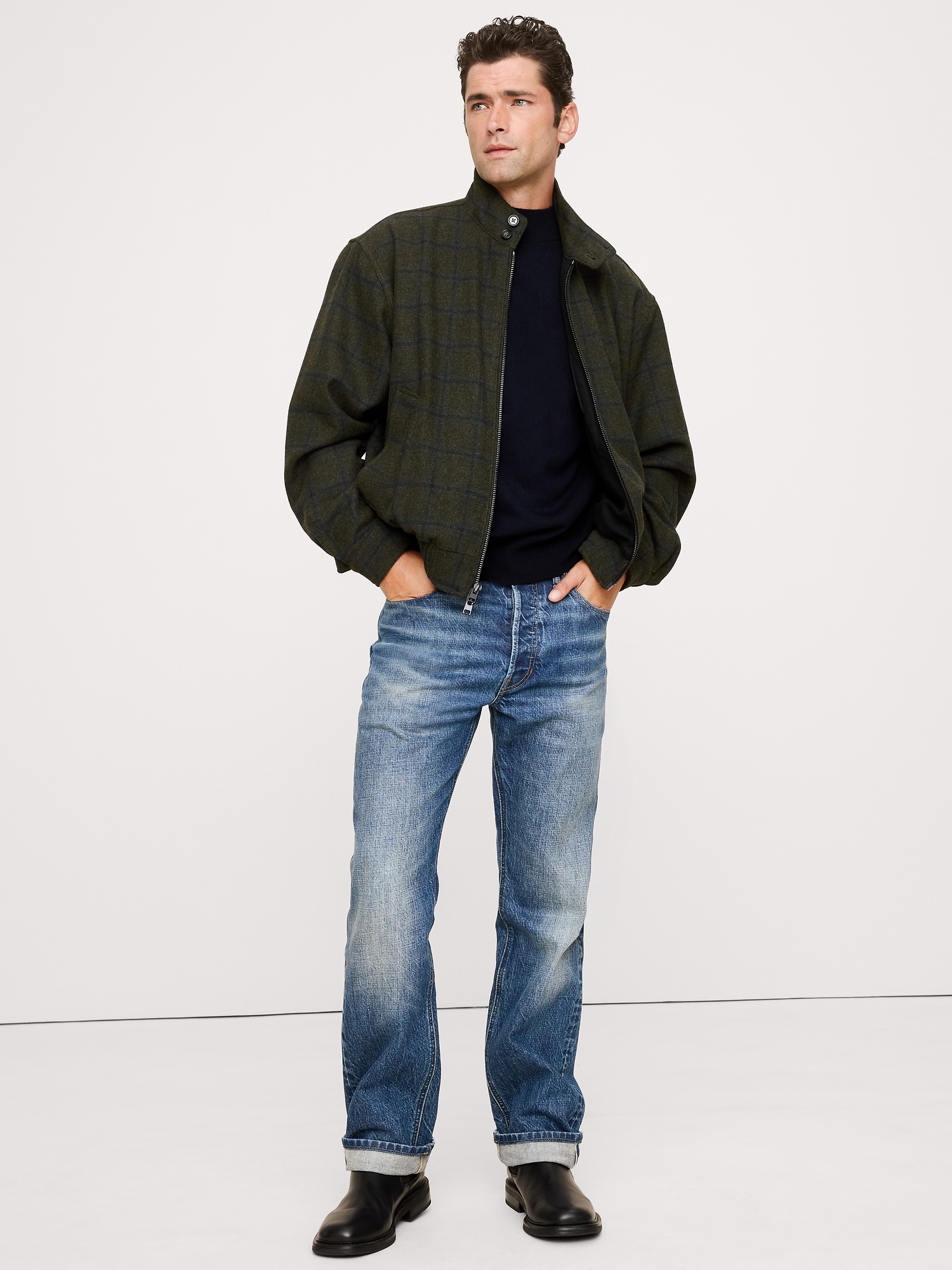 Image number 4 showing, Plaid Flannel Harrington Jacket