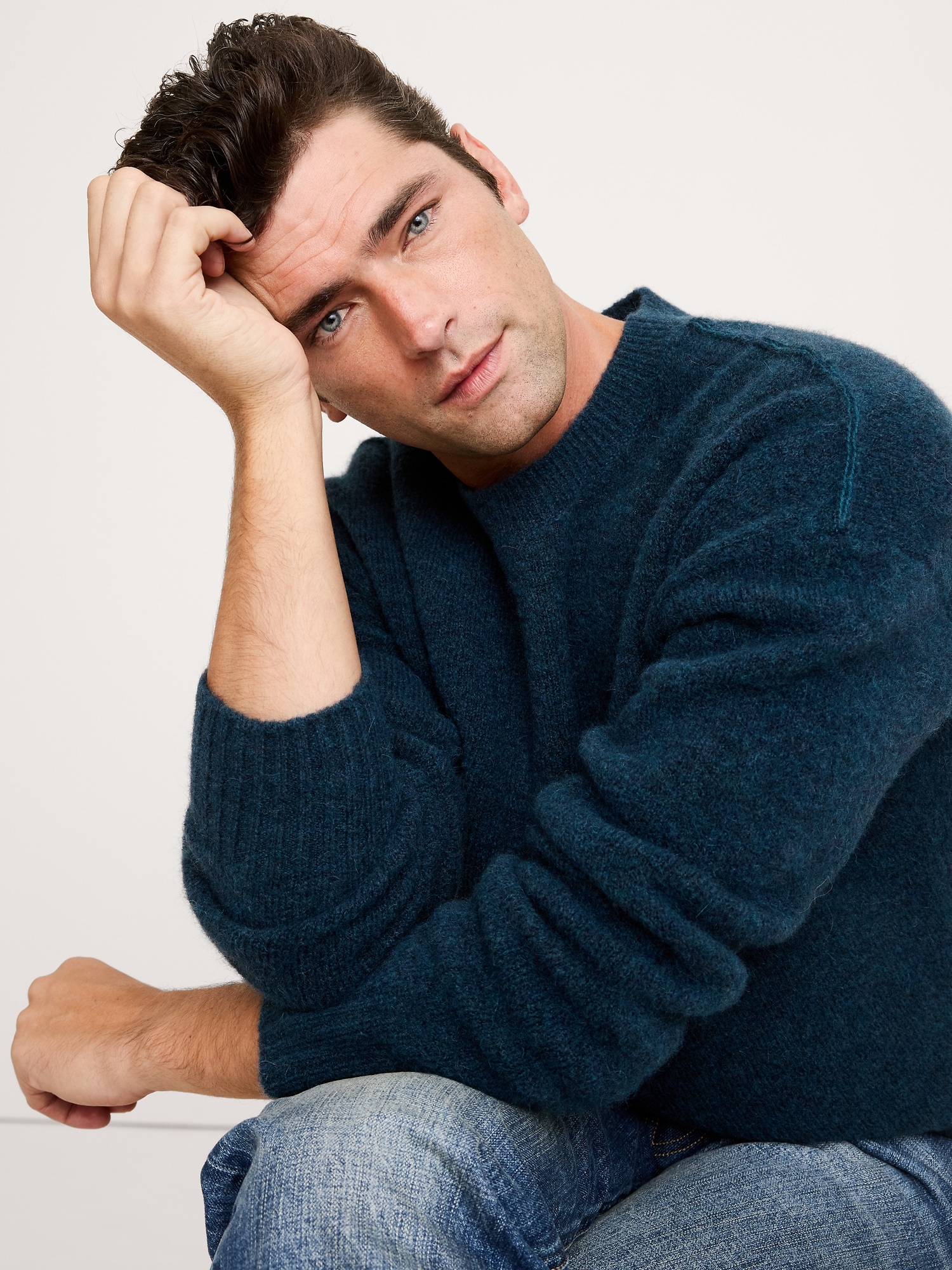 Image number 4 showing, Fuzzy Crew-Neck Sweater