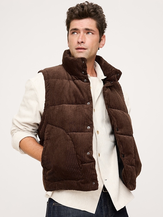 Corduroy Puffer Vest