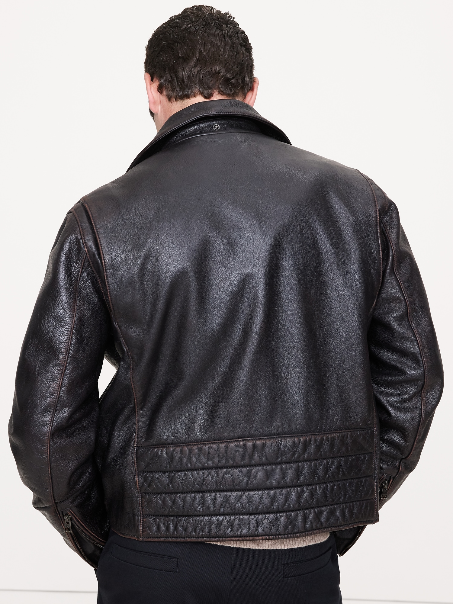 Image number 3 showing, Leather Moto Jacket