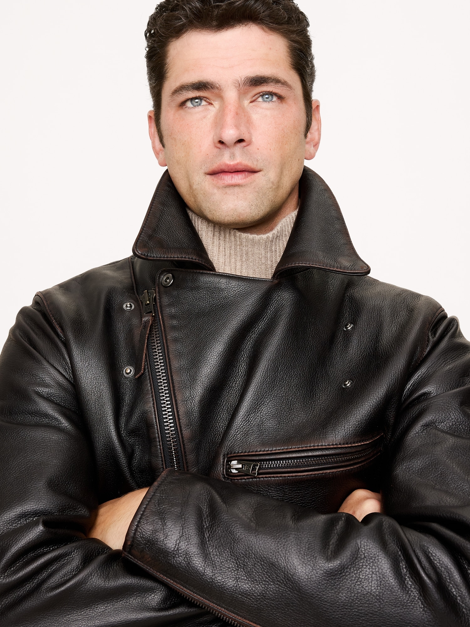 Image number 6 showing, Leather Moto Jacket