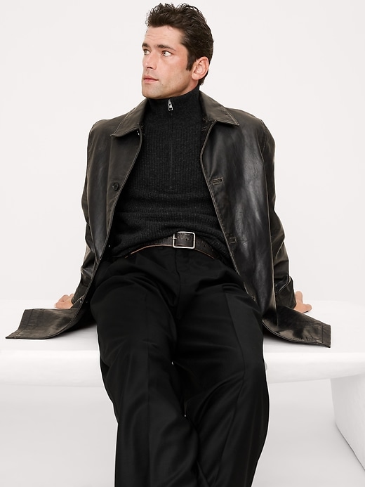 Italian Merino-Cashmere Half-Zip Sweater