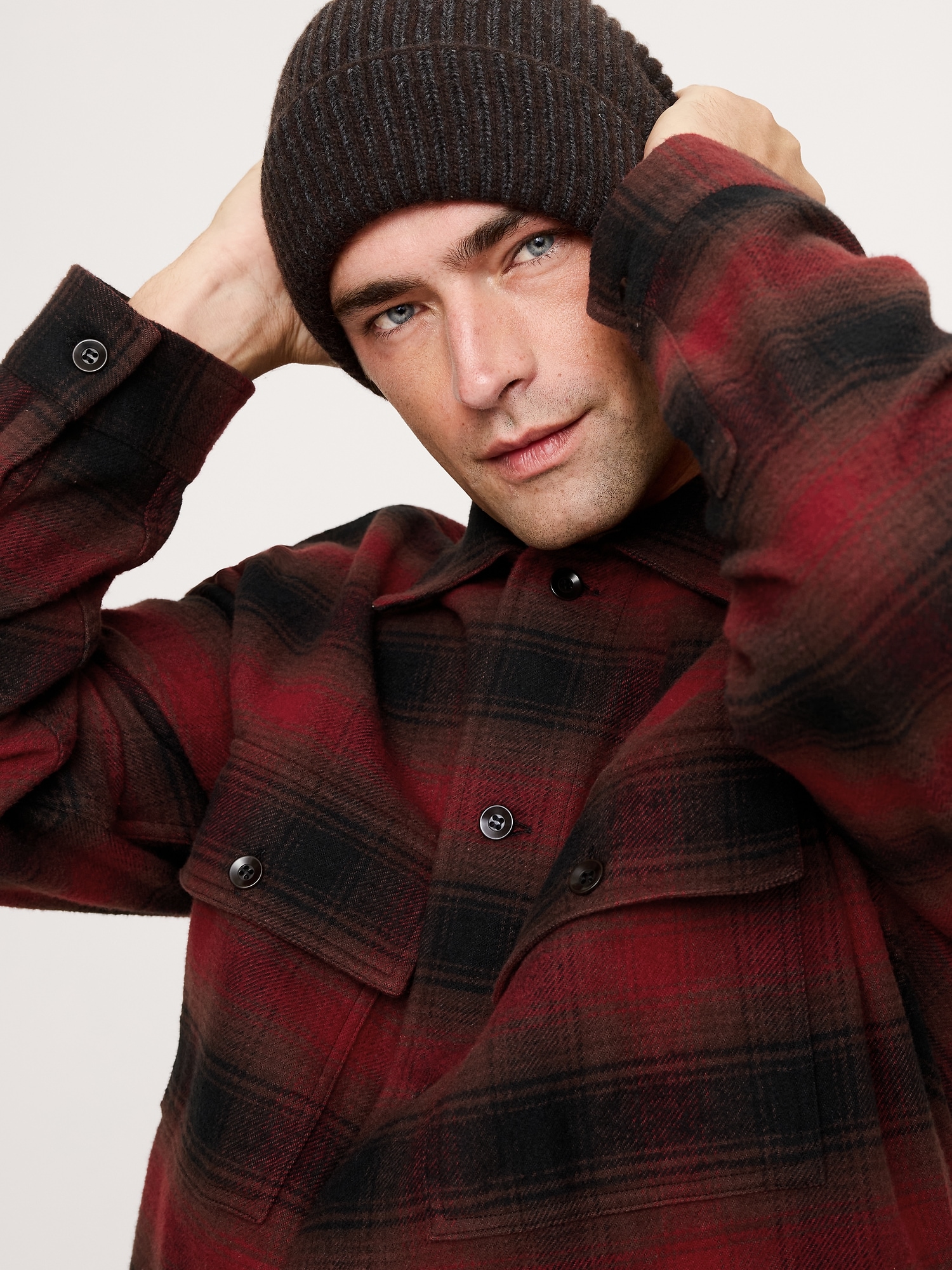 Image number 4 showing, Relaxed-Fit Plaid Flannel Overshirt