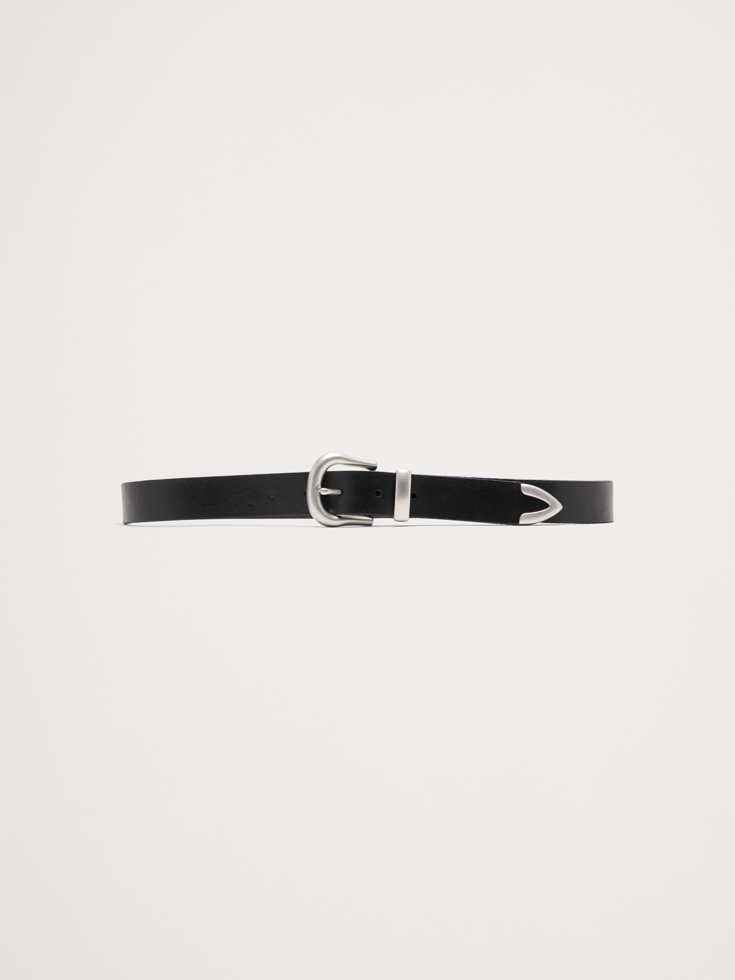 Western Leather Belt - Black