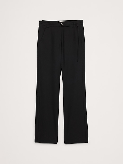 Mid-Rise Straight Wool-Blend Flannel Pant | Banana Republic
