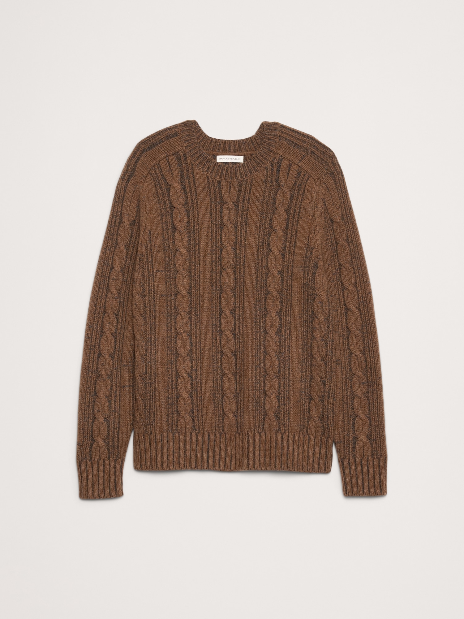 Image number 5 showing, Italian Merino-Blend Cable-Knit Sweater