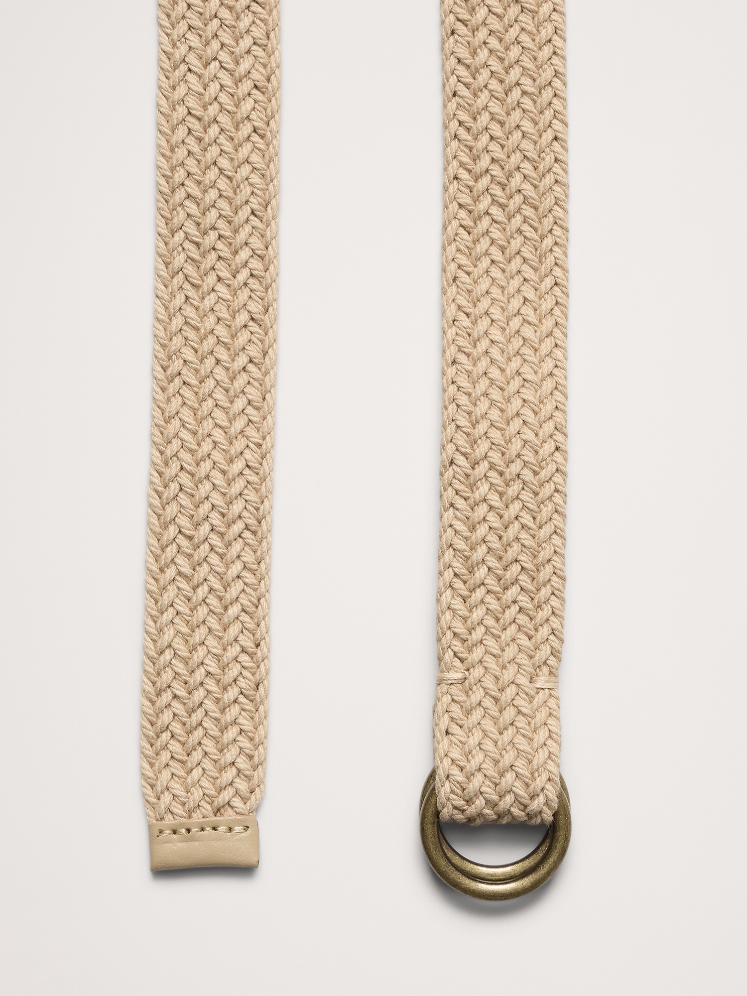 Мужской ремень Banana Republic Braided Cotton Belt, цвет: Натуральный бежевый — фото 3