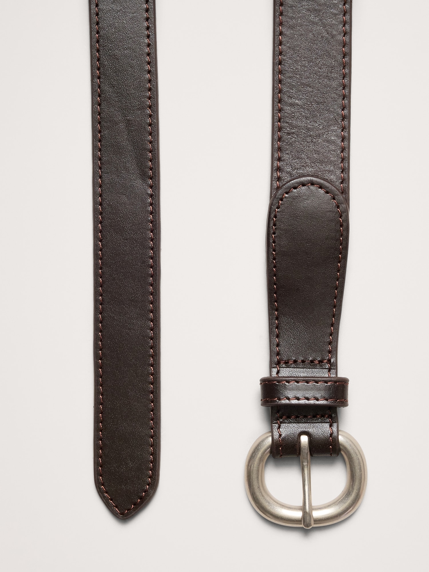 Image number 3 showing, Topstitch Leather Tapered Belt