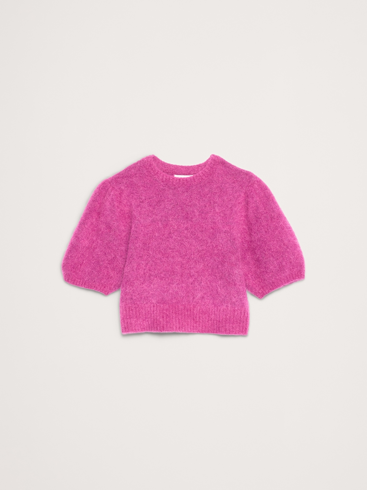 Image number 4 showing, Fuzzy Alpaca-Blend Puff-Sleeve Sweater