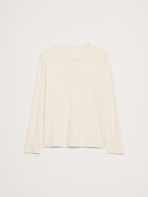 Luxury-Touch Long-Sleeve T-Shirt | Banana Republic