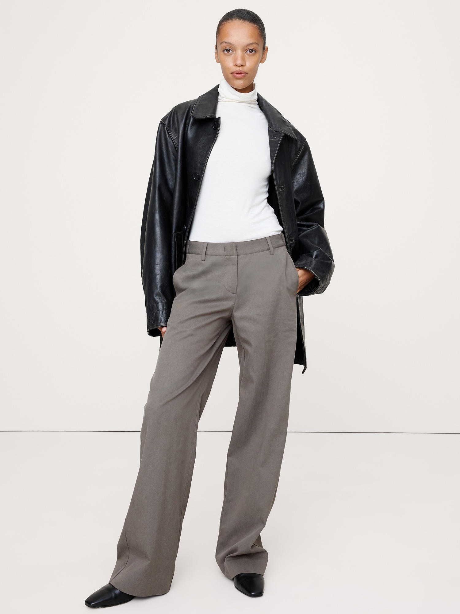 The Everyday Wide-Leg Pant - Mushroom Taupe