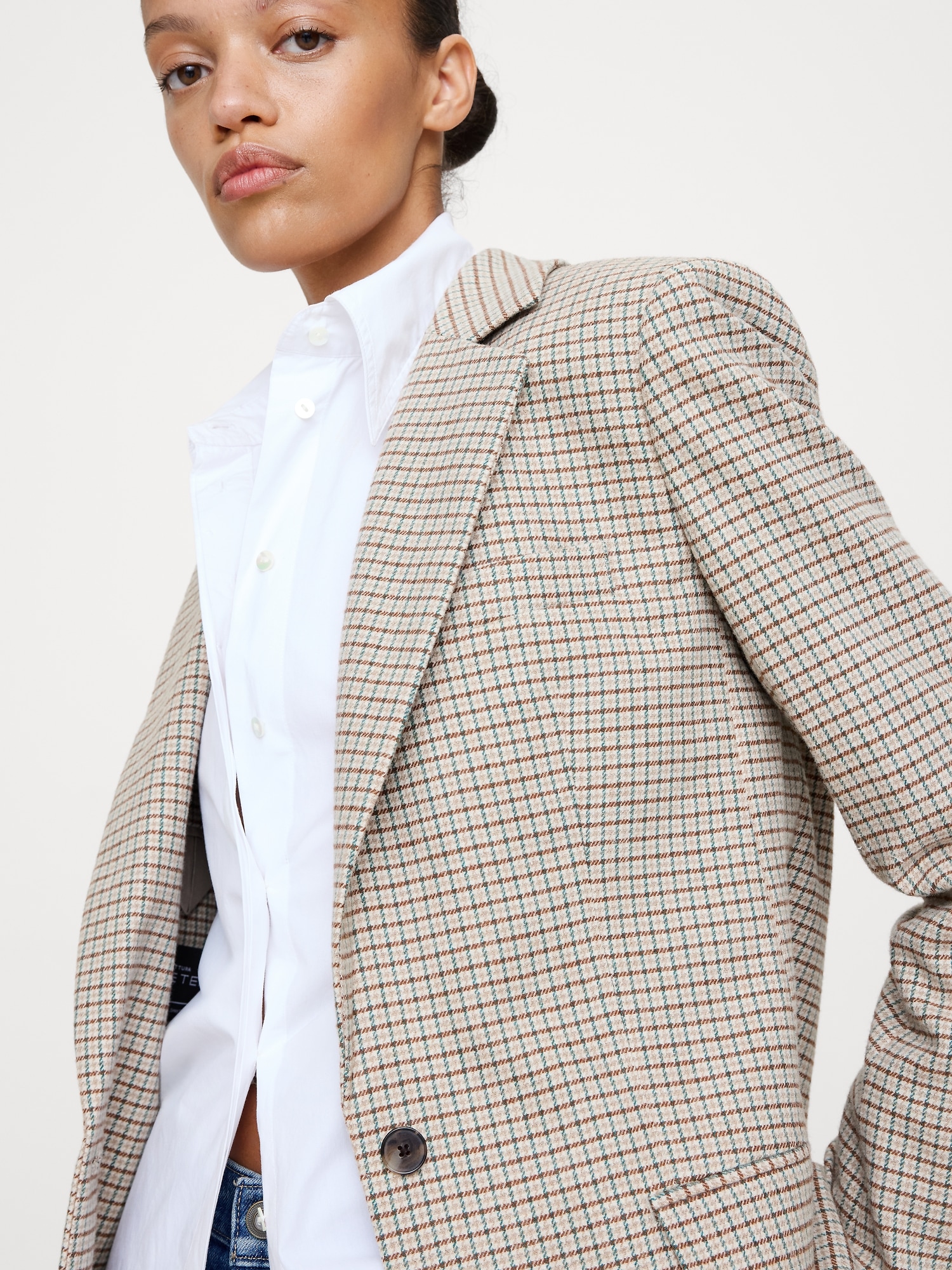Image number 4 showing, Boyfriend Italian Flannel Blazer