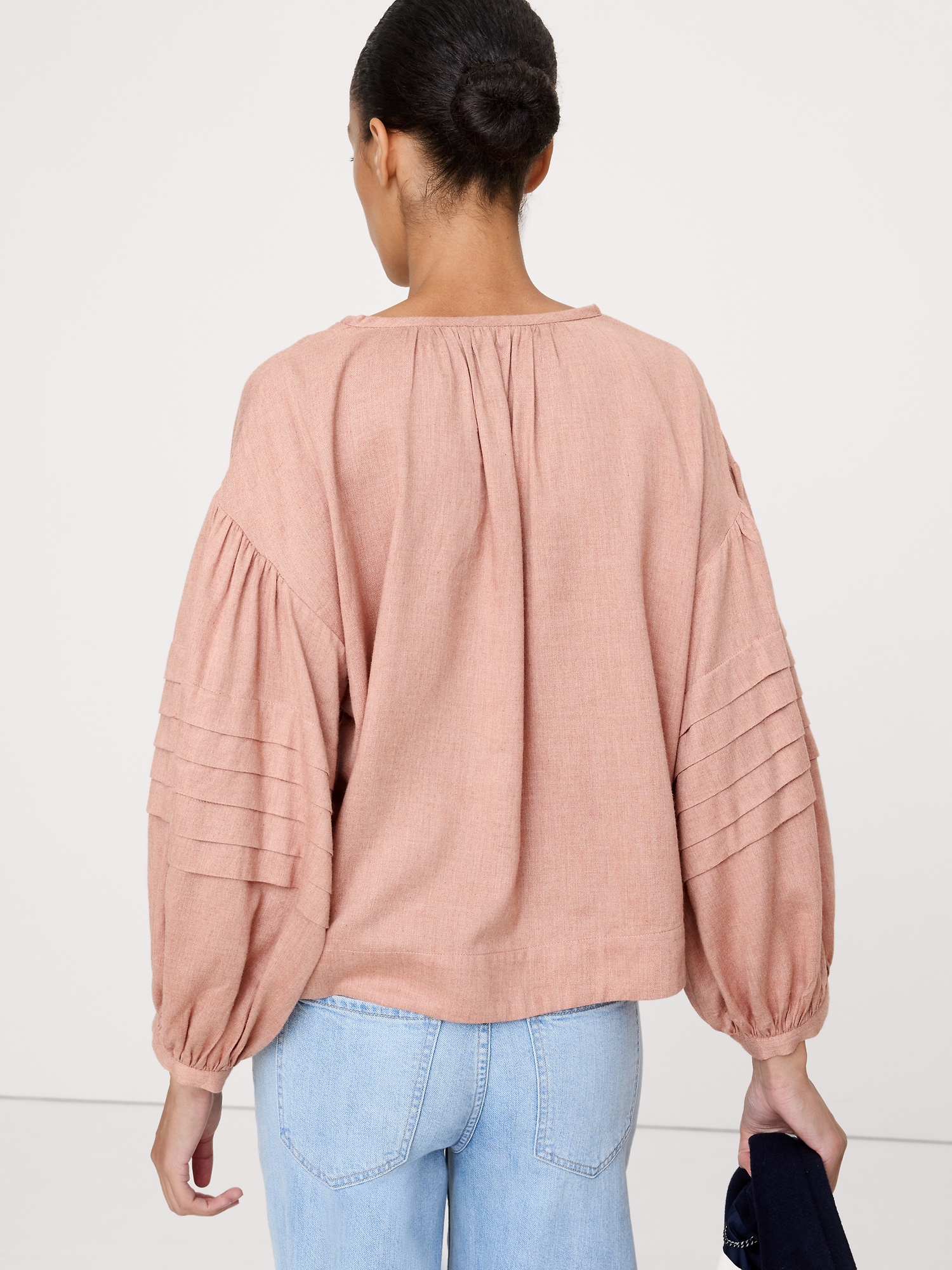Image number 8 showing, Flannel Peasant Blouse