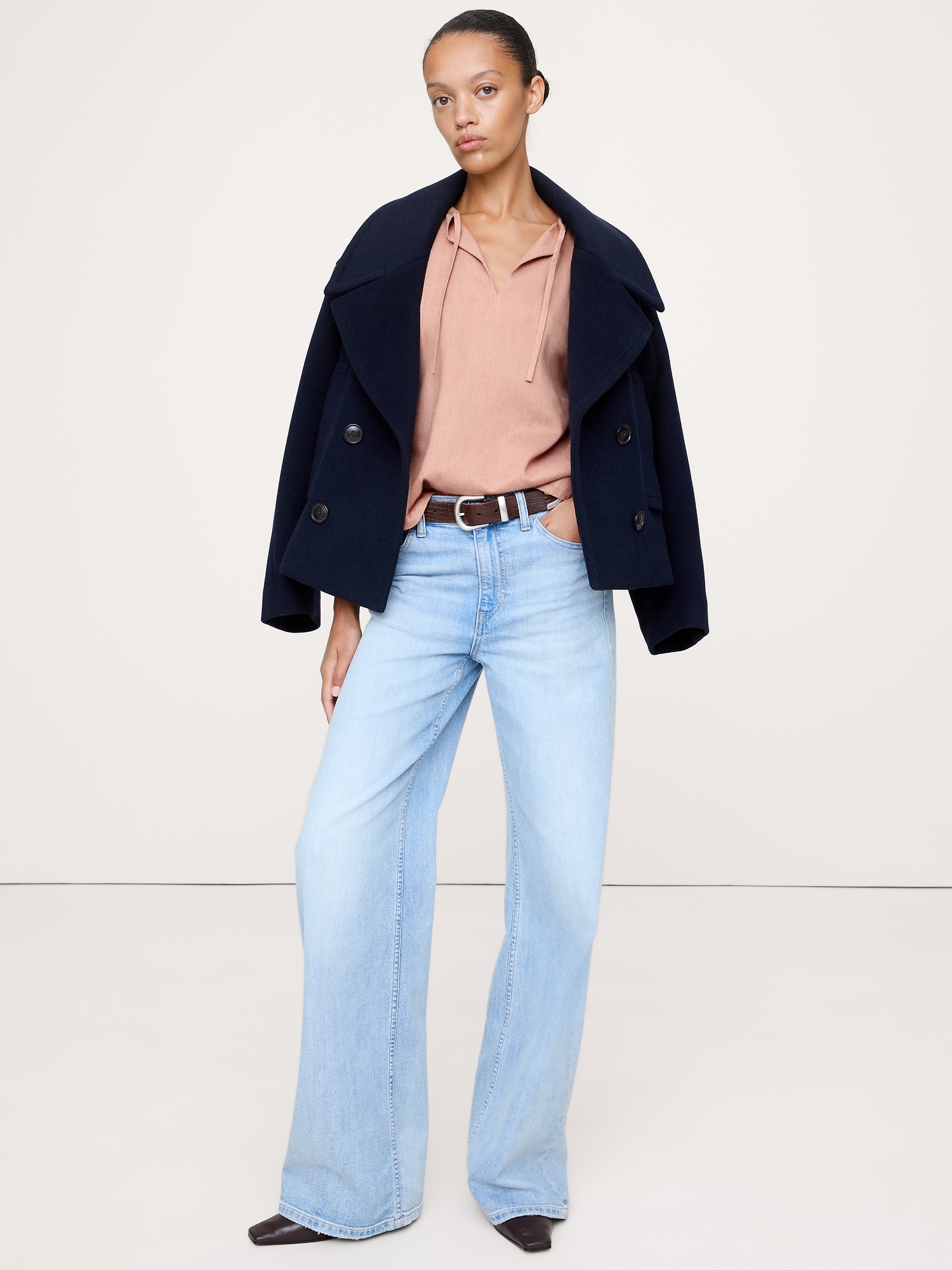 Image number 3 showing, Flannel Peasant Blouse