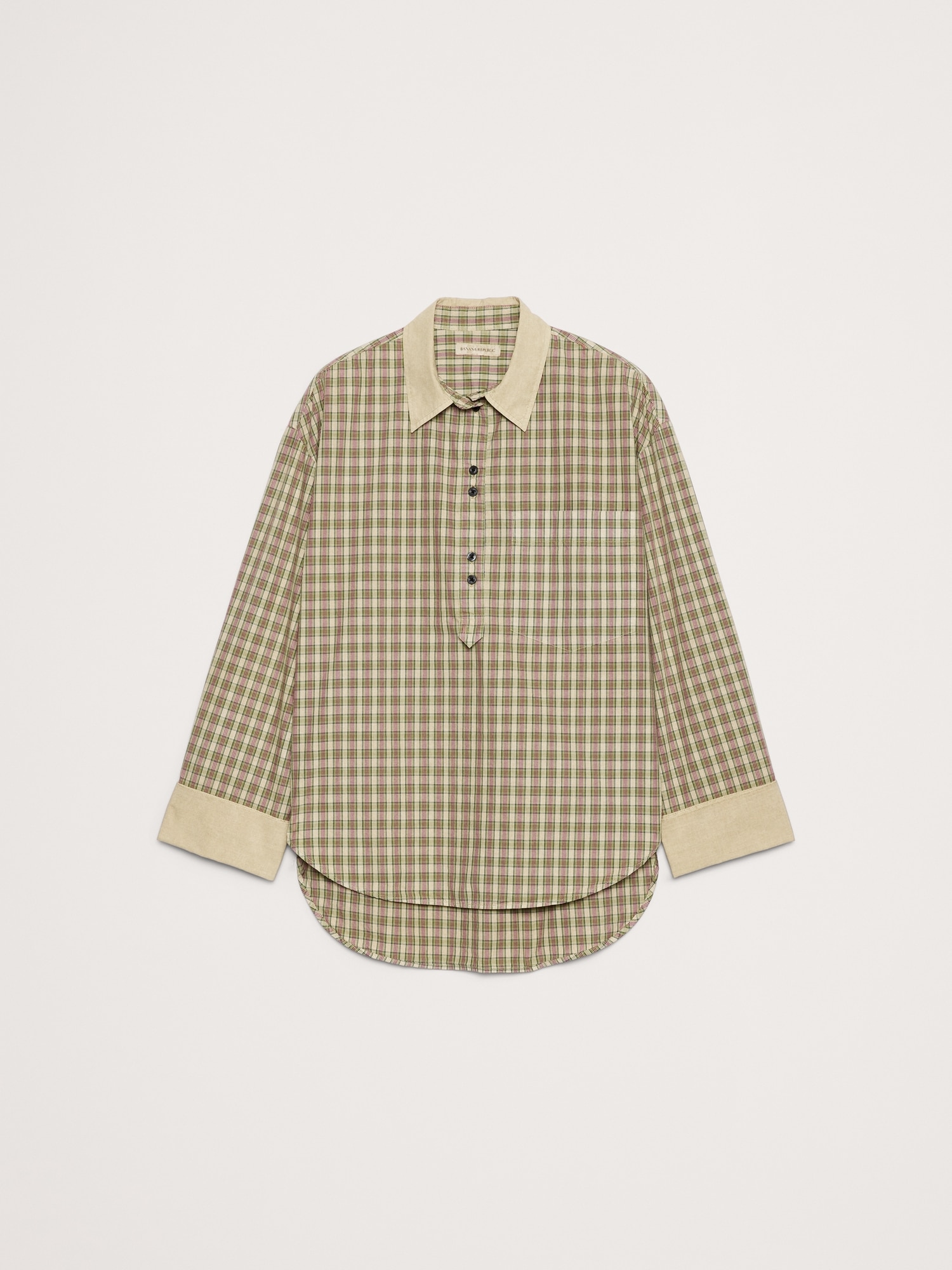Image number 4 showing, Oversized Cotton Poplin Banker Shirt