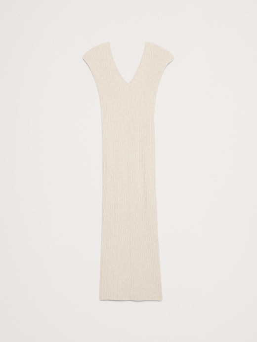 Image number 7 showing, Merino-Cotton Maxi Dress with Open Back