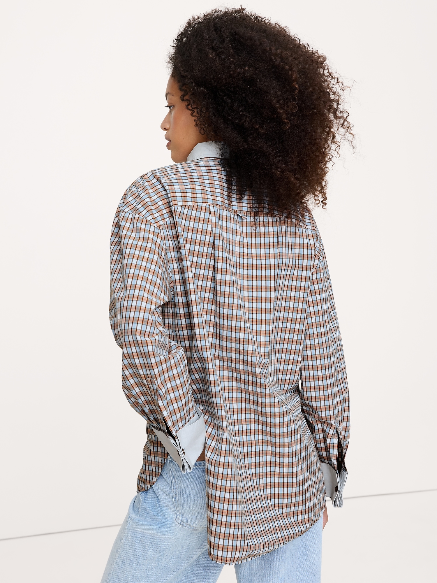 Image number 8 showing, Oversized Cotton Poplin Banker Shirt