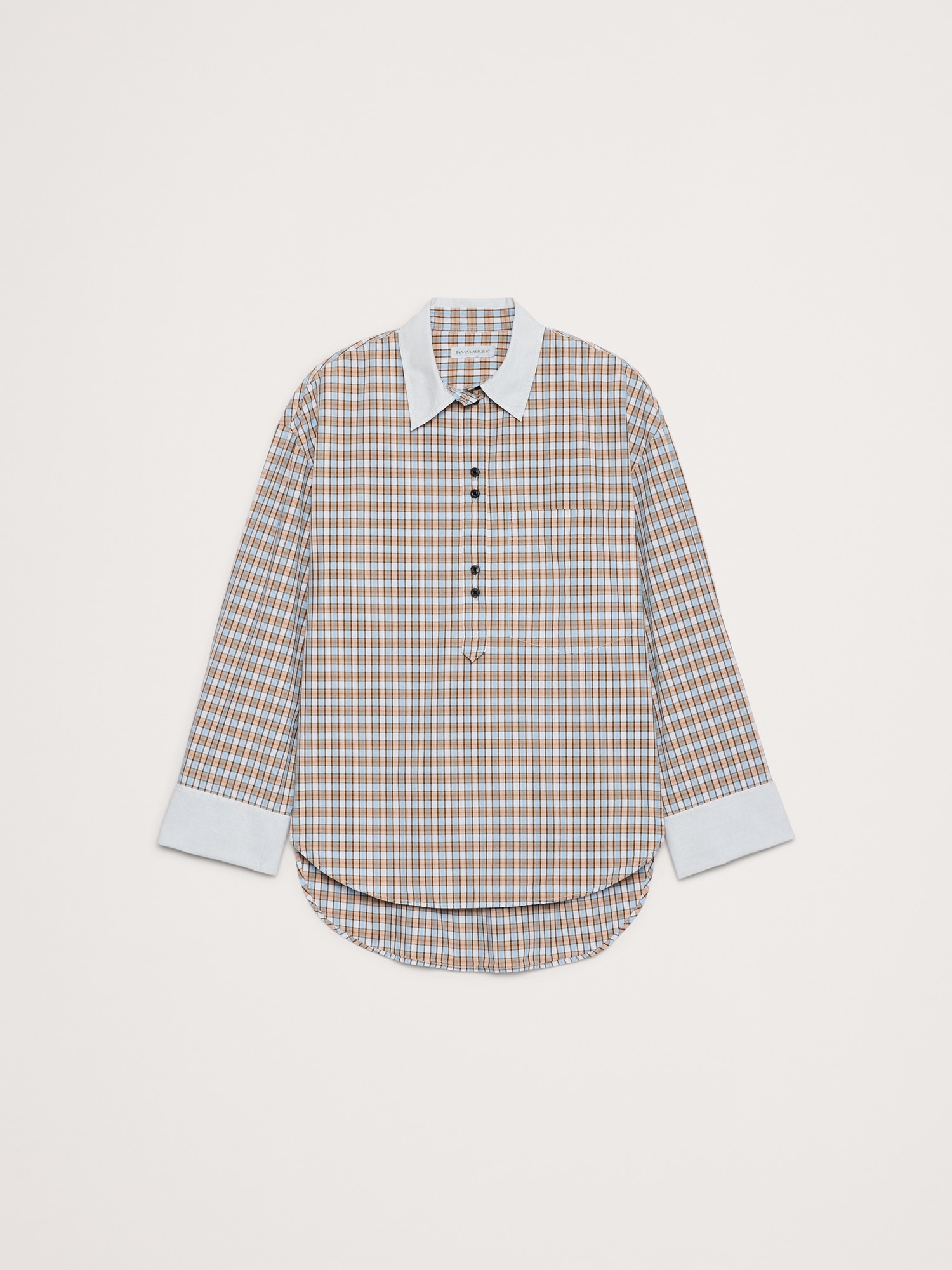 Image number 4 showing, Oversized Cotton Poplin Banker Shirt