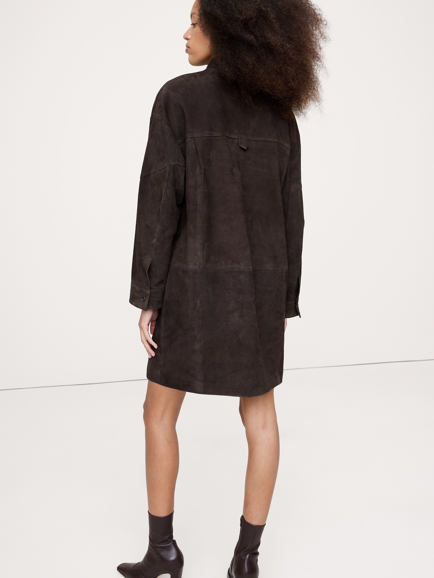Image number 3 showing, Suede Popover Shift Dress