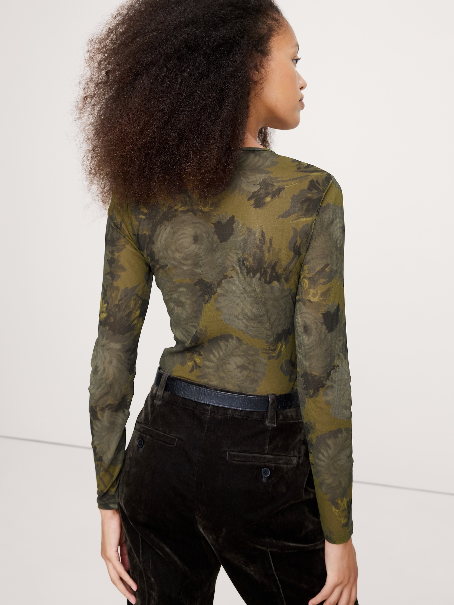 Image number 2 showing, Mesh Crew-Neck Top