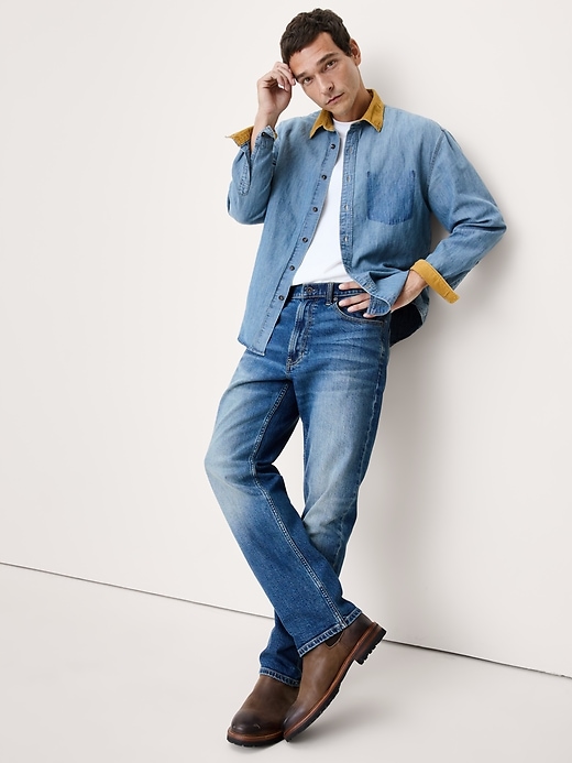 Relaxed-Fit Cotton-Hemp Chambray Shirt