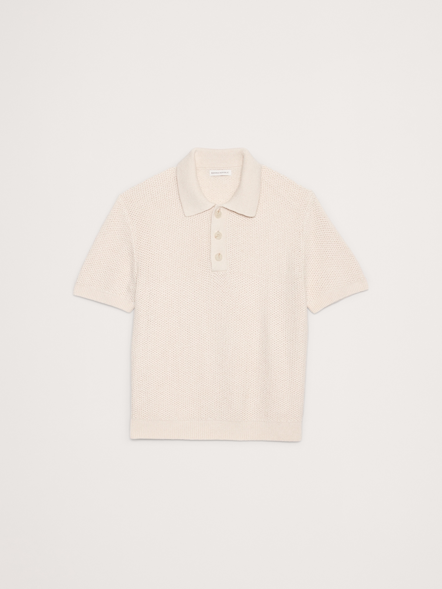 Cotton Honeycomb Sweater Polo