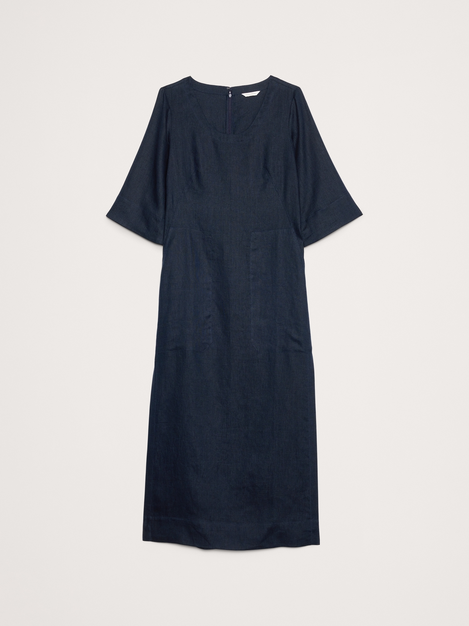 Image number 4 showing, Linen Scoop-Neck Maxi Dress