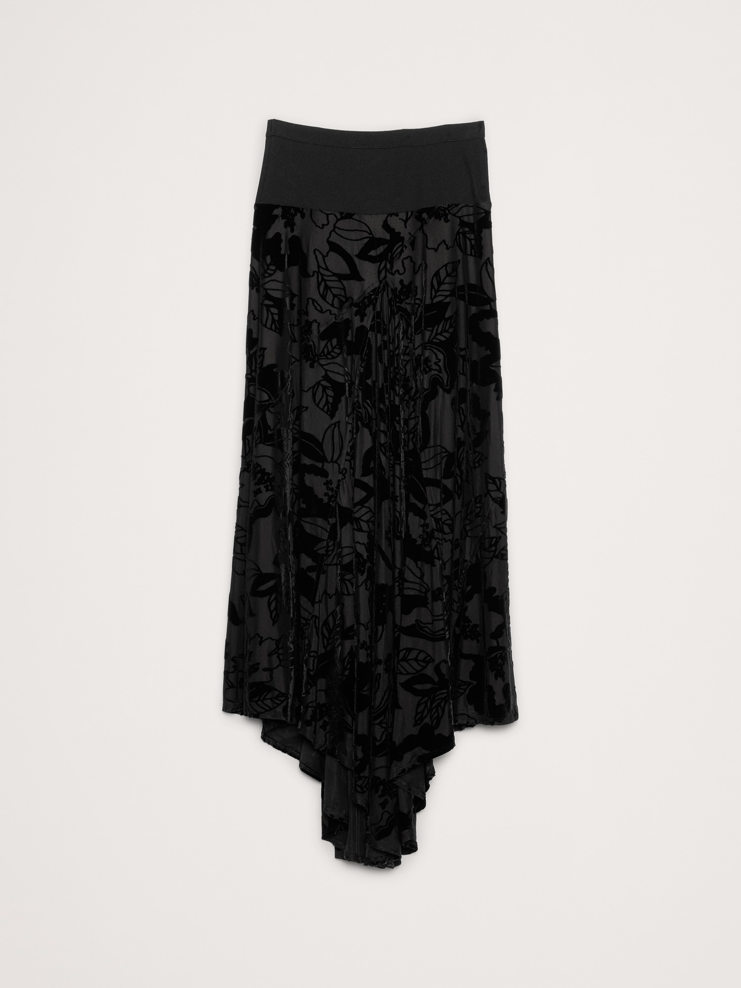 Image number 4 showing, Burnout Velvet Asymmetrical Skirt