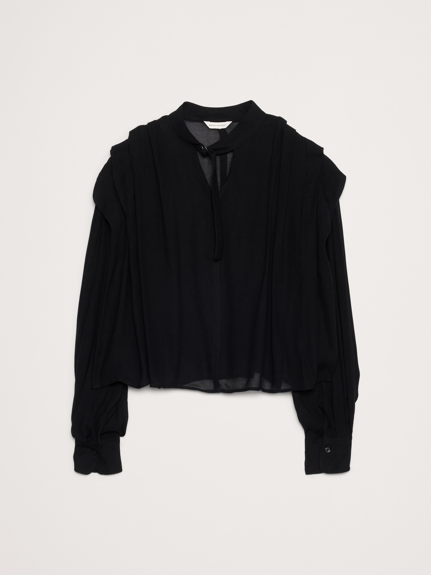Image number 5 showing, Sheer Pleat-Shoulder Top