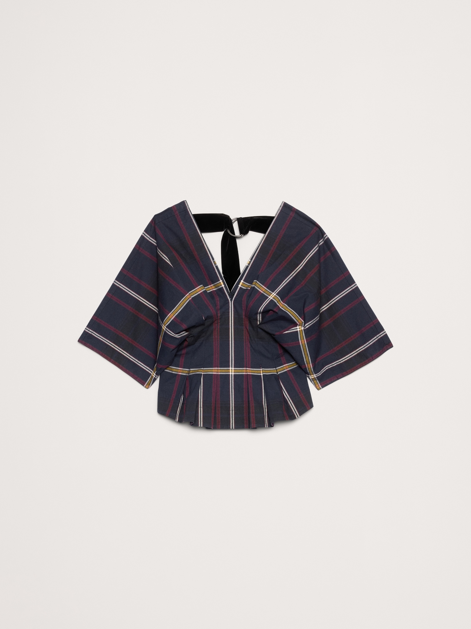 Image number 7 showing, Stretch-Cotton Pleated Top