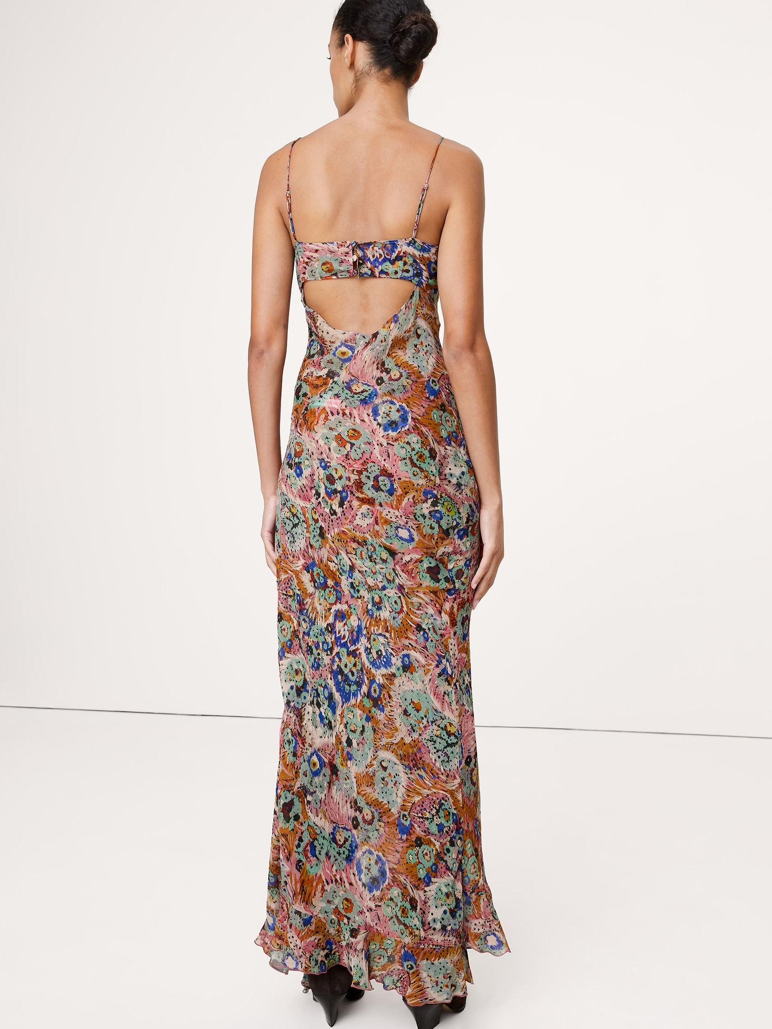 Image number 3 showing, Georgette Cowl-Neck Maxi Dress
