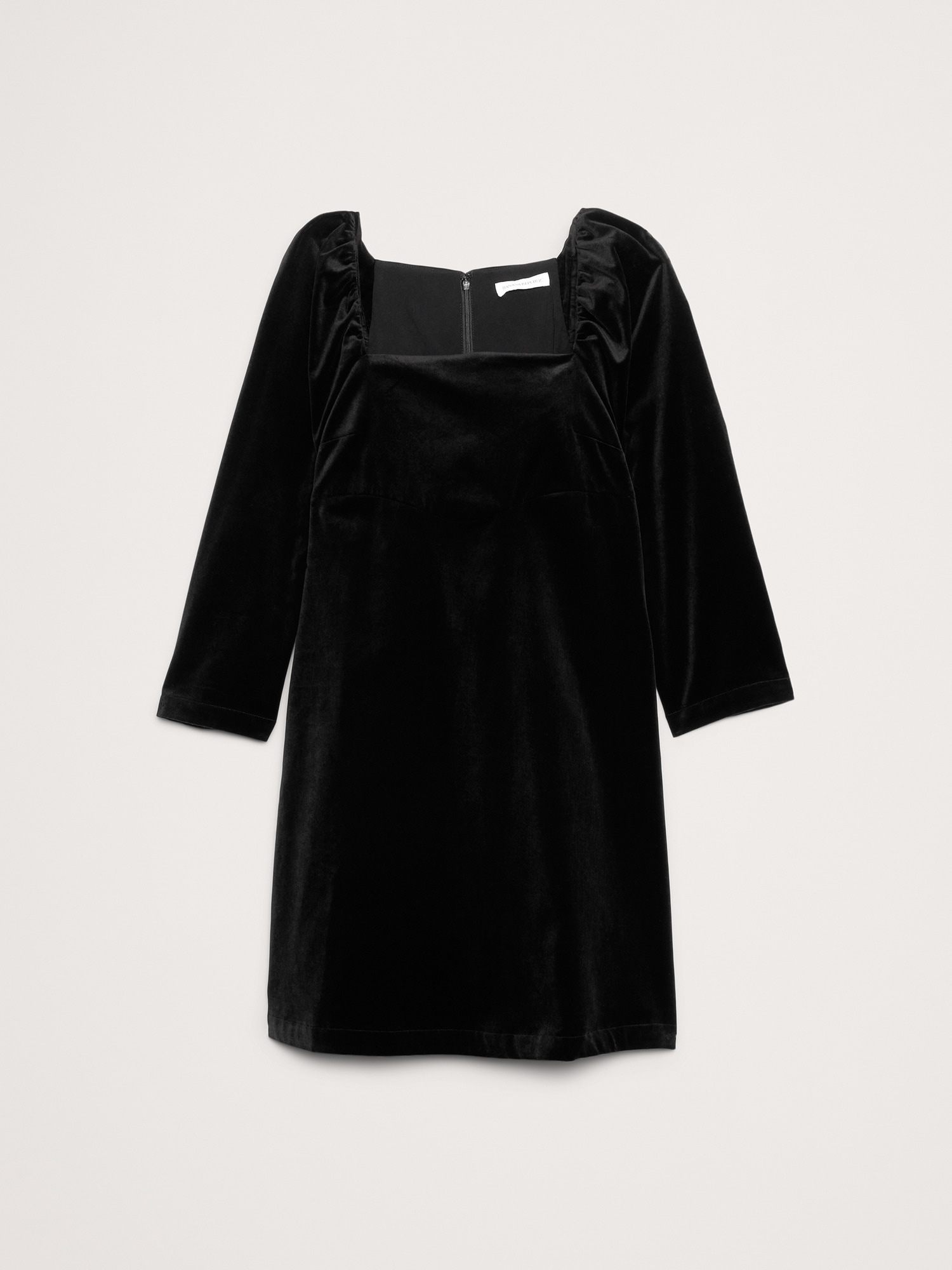 Image number 8 showing, Cotton-Velvet Puff-Sleeve Mini Dress